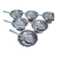 Set of 6 stainless steel ice cream bowls by Guy Degrenne + 6 spoons