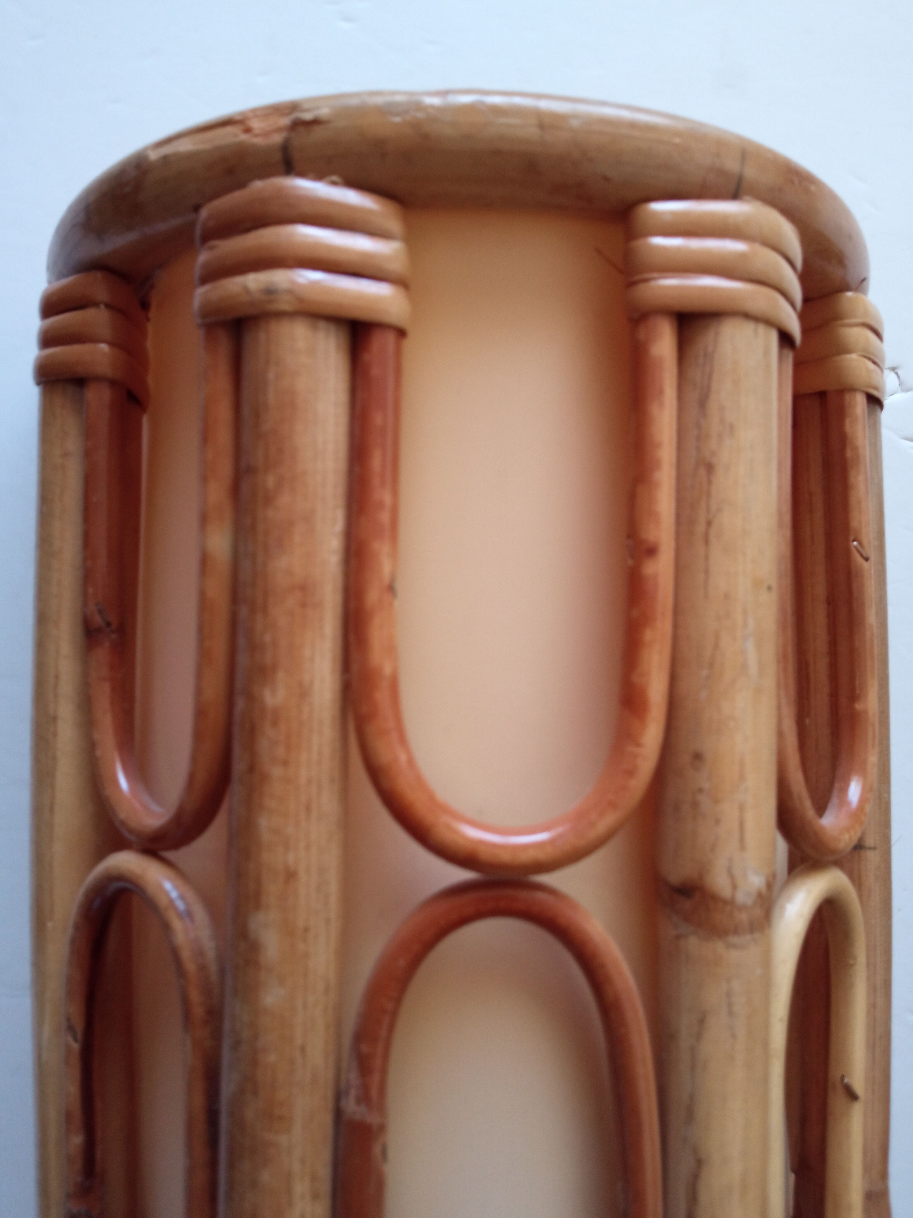 Pair of bamboo sconces