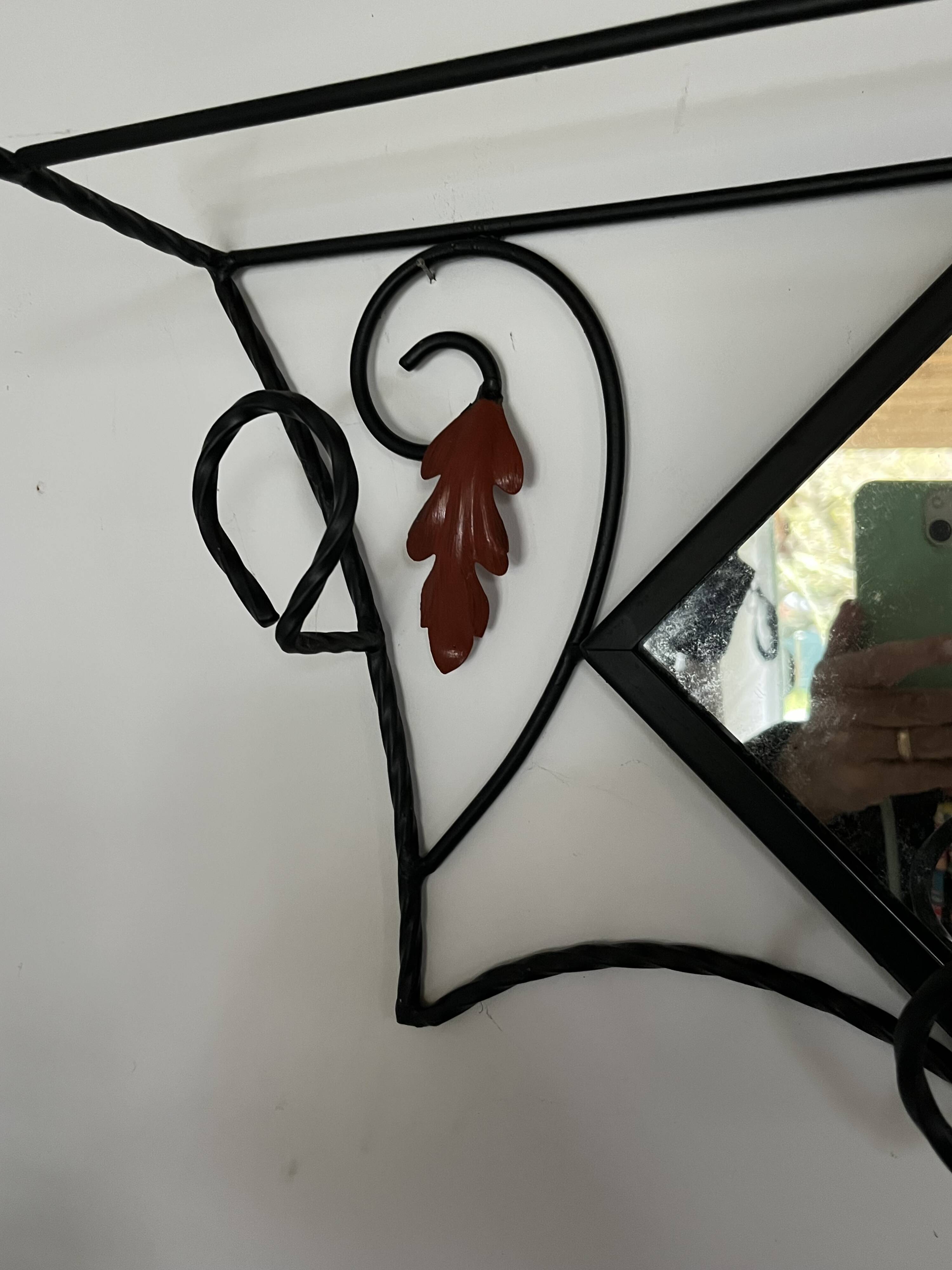 Wrought iron coat rack