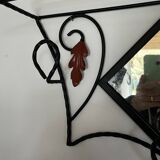 Wrought iron coat rack