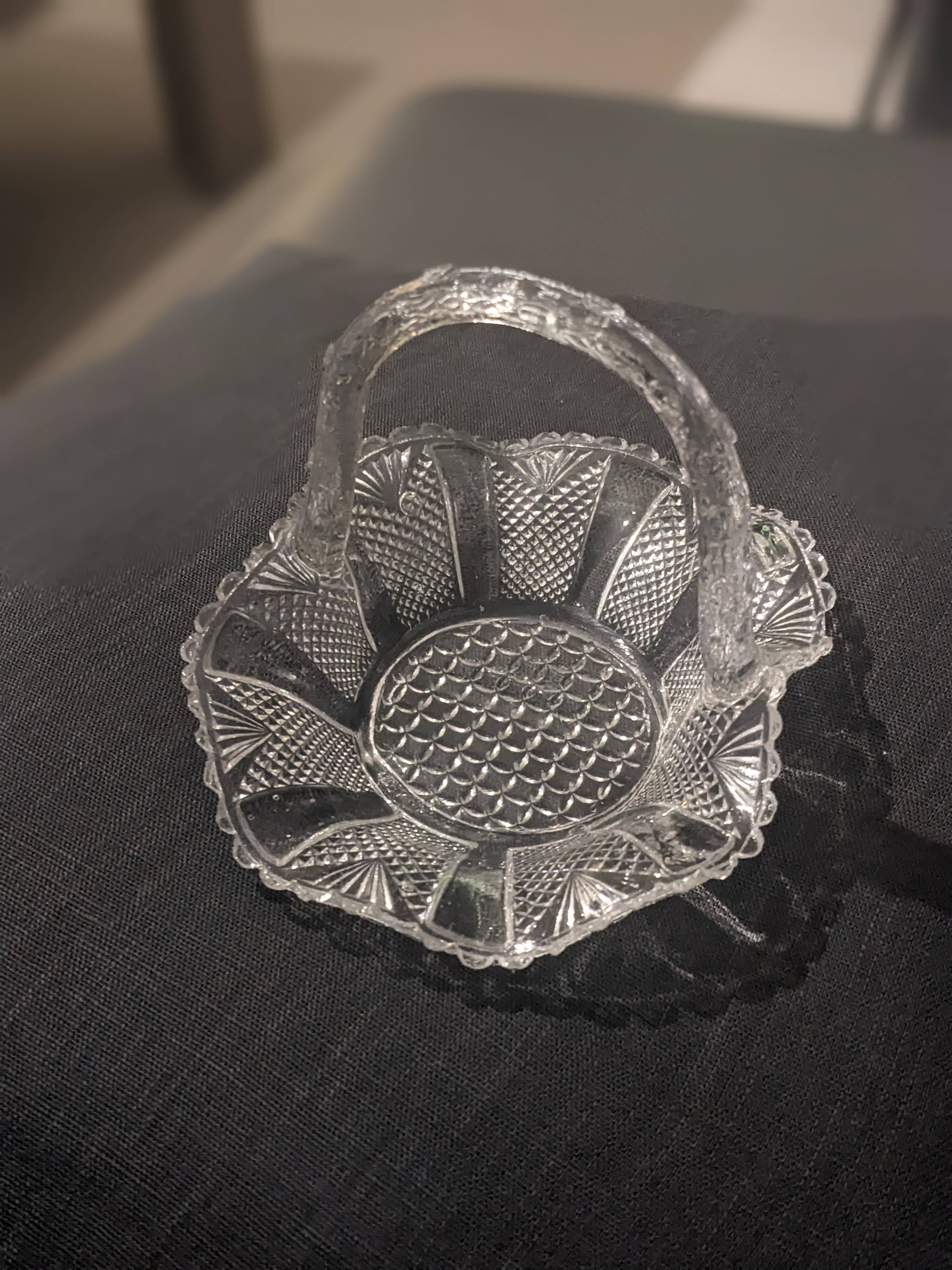 Small glass basket