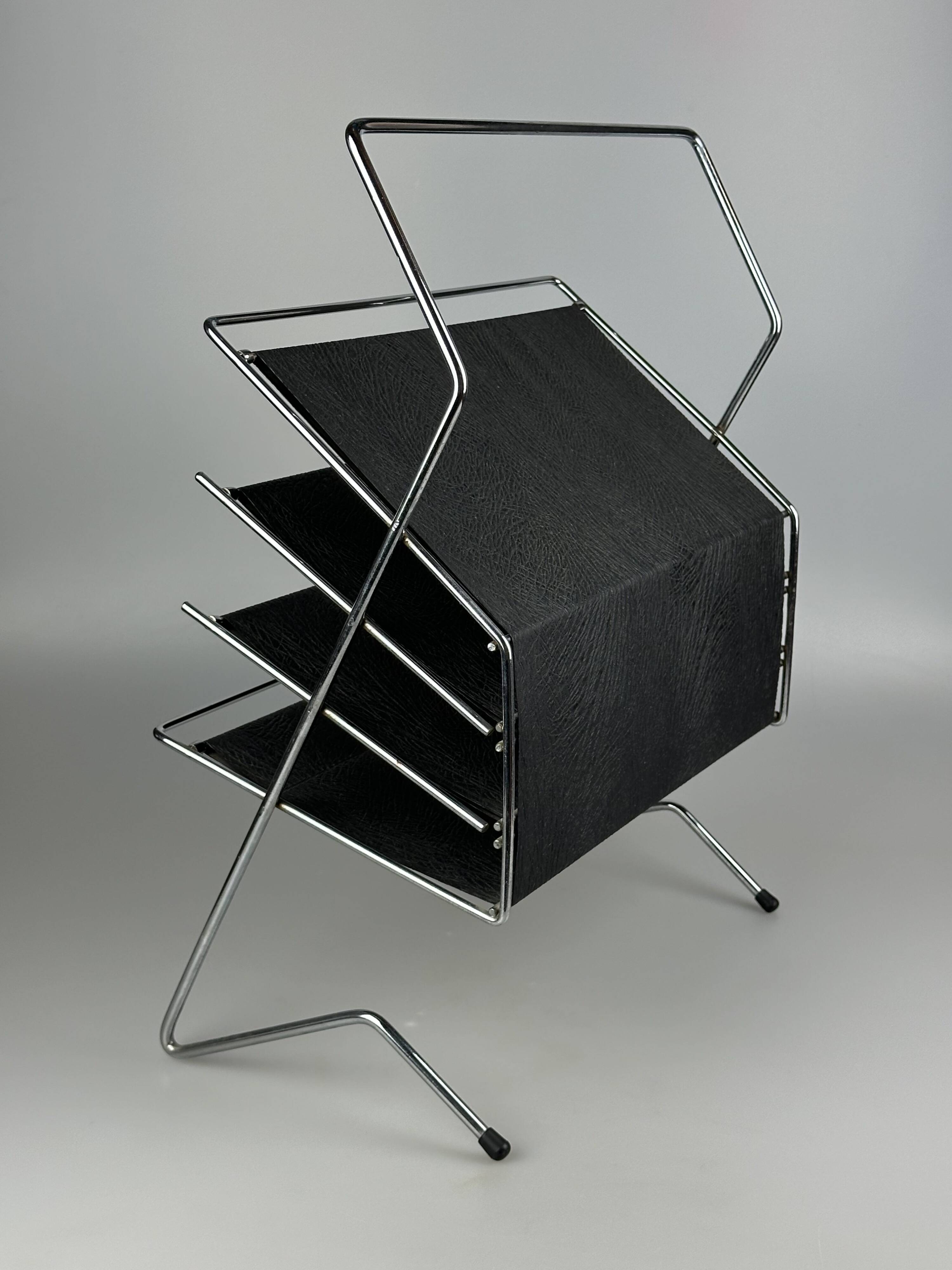 1960s/1970s Newspaper Holder Metal Plastic Space Age Mid Century