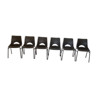 Lot de 6 chaises coque plastique marque Sitting