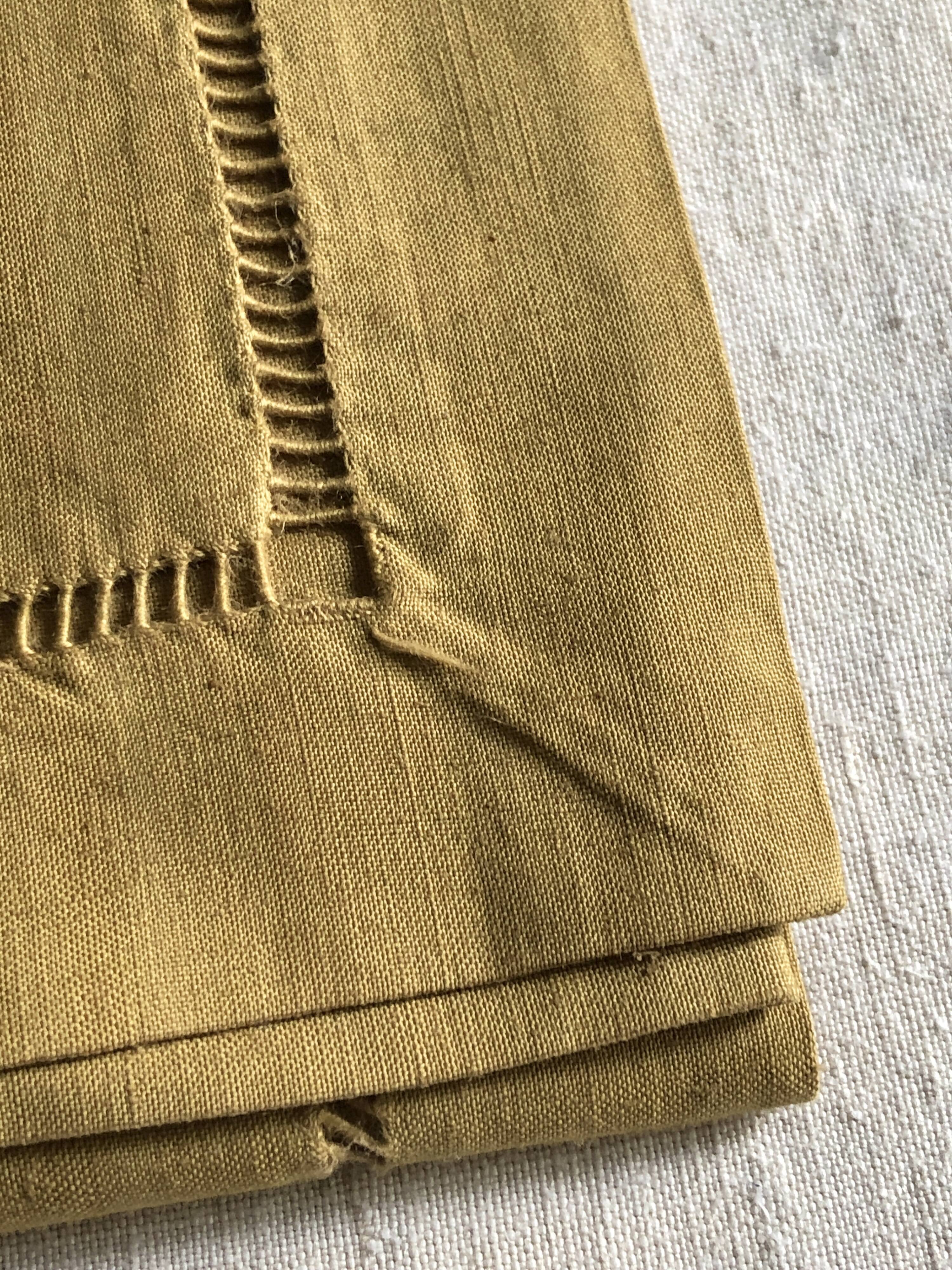 Antique pillowcase in linen and cotton vermeil