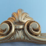 Golden lyre-shaped mirror, 30x45cm