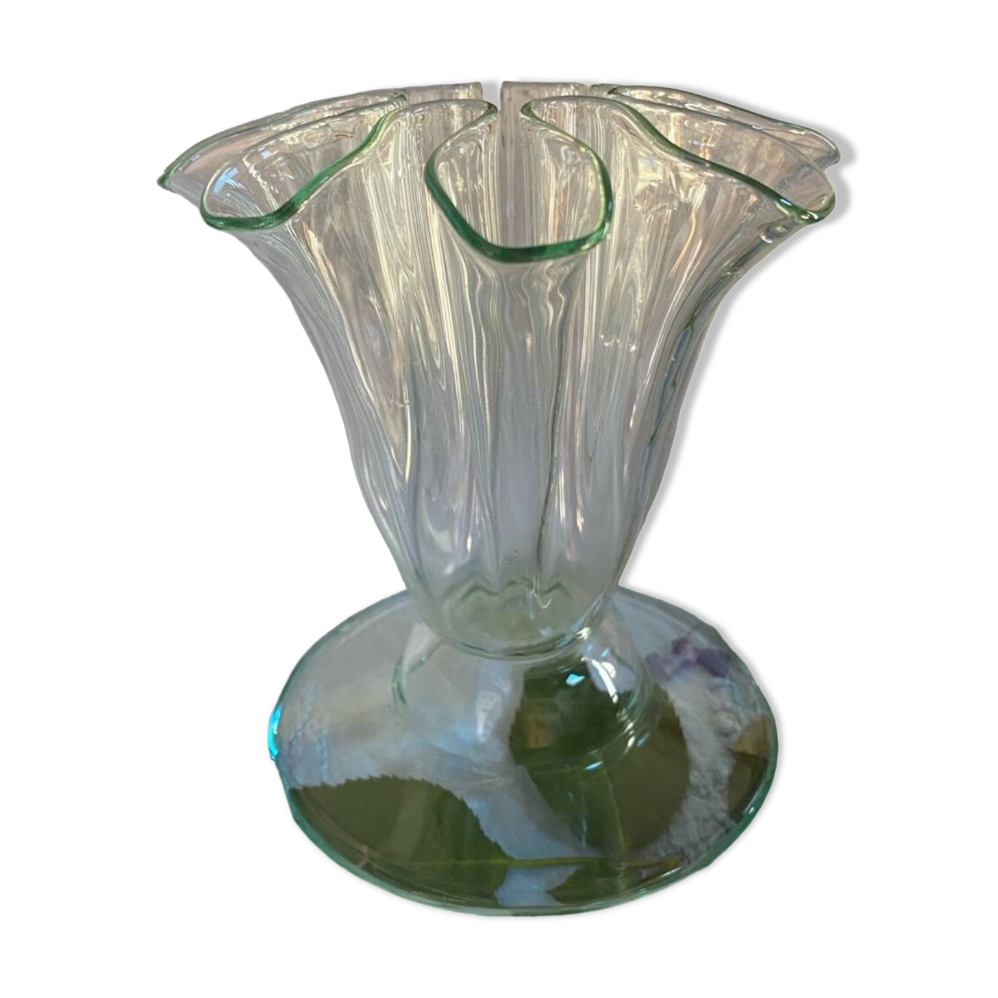 Original old glass vase