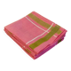 Set of 5 vintage cotton table napkins in pink and green.
