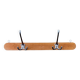 Vintage wooden wall coat rack - 2 hooks