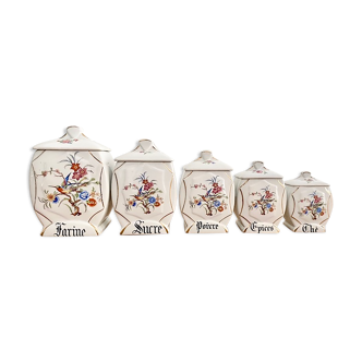 Set of French spice pots