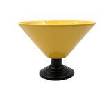 Yellow Conic Vase, postmodern, Italy 1980s