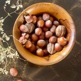 Empty pocket in olive wood