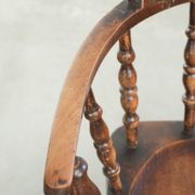 Wooden English antique pub/captain chair from the late 19th century