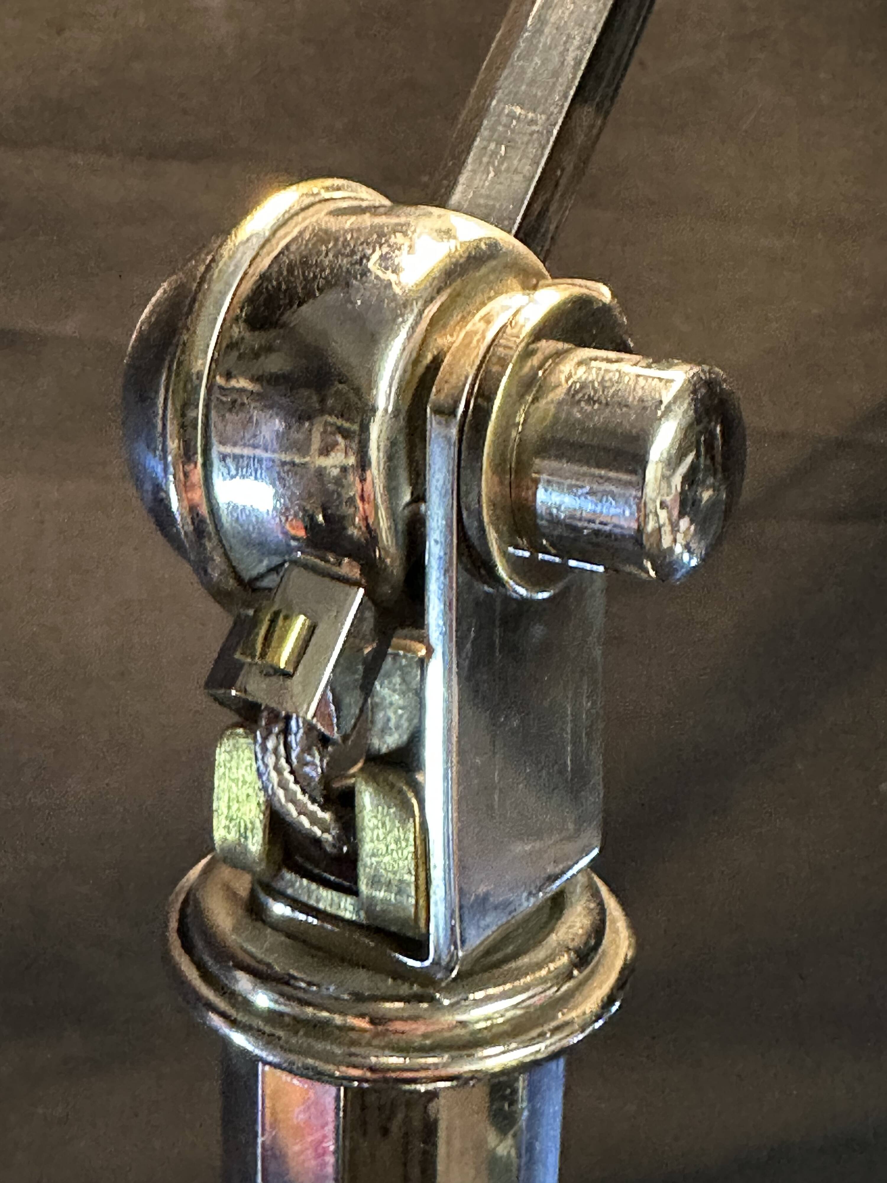 Large PIROUETT Art Deco metal chromo glass clouds lamp