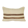 Pillow made out of a mid-20th century anatolian cotton kilim, striped turkish kilim pillow cover, rustic farmhouse decor 14'' x 20'' (35 x 50 cm)