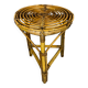 Round rattan stool from the 70s
