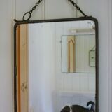 Old rectangular barber mirror