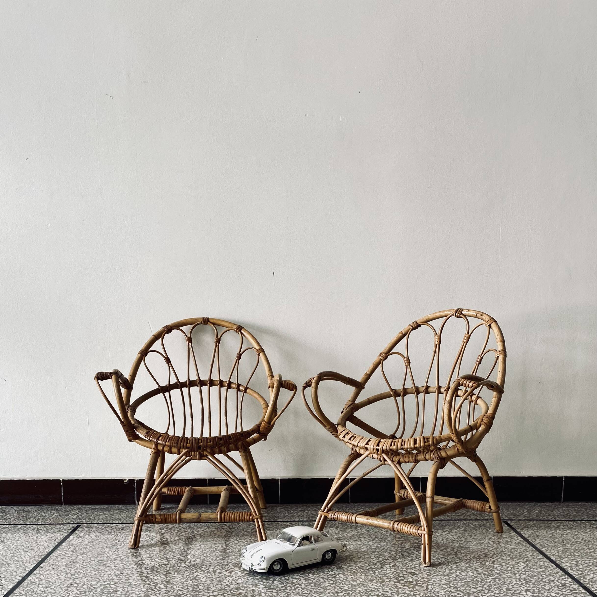 Fauteuil en rotin enfant