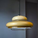 Acrylic retractable pull down pendant lamp