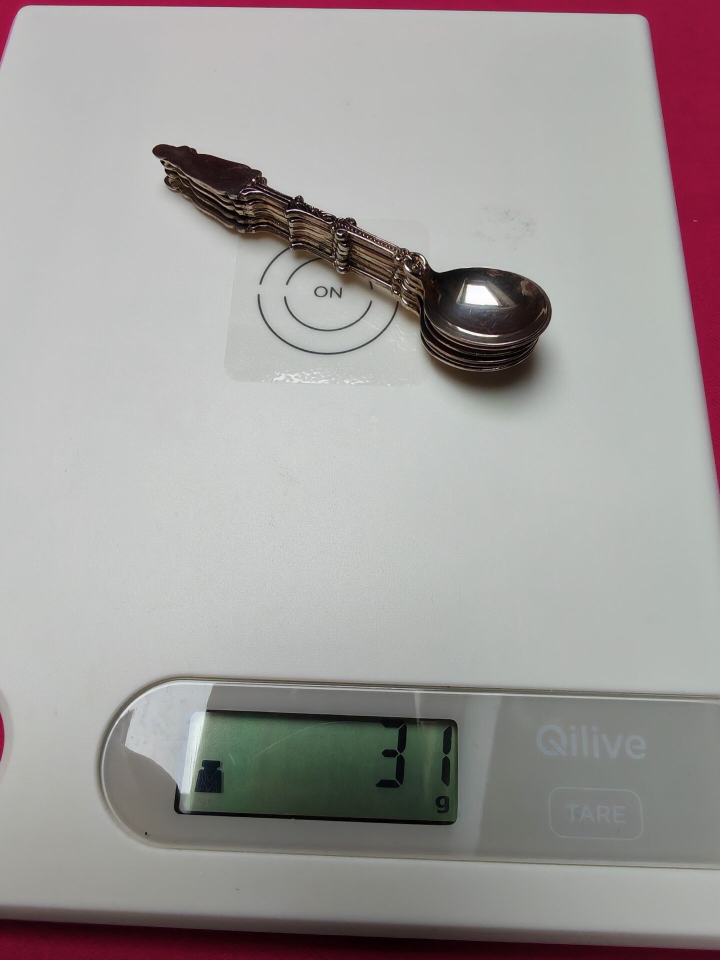 Set of 6 vintage silver-plated mocha spoons – Mark 90