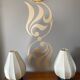 Paire de lampes lotus