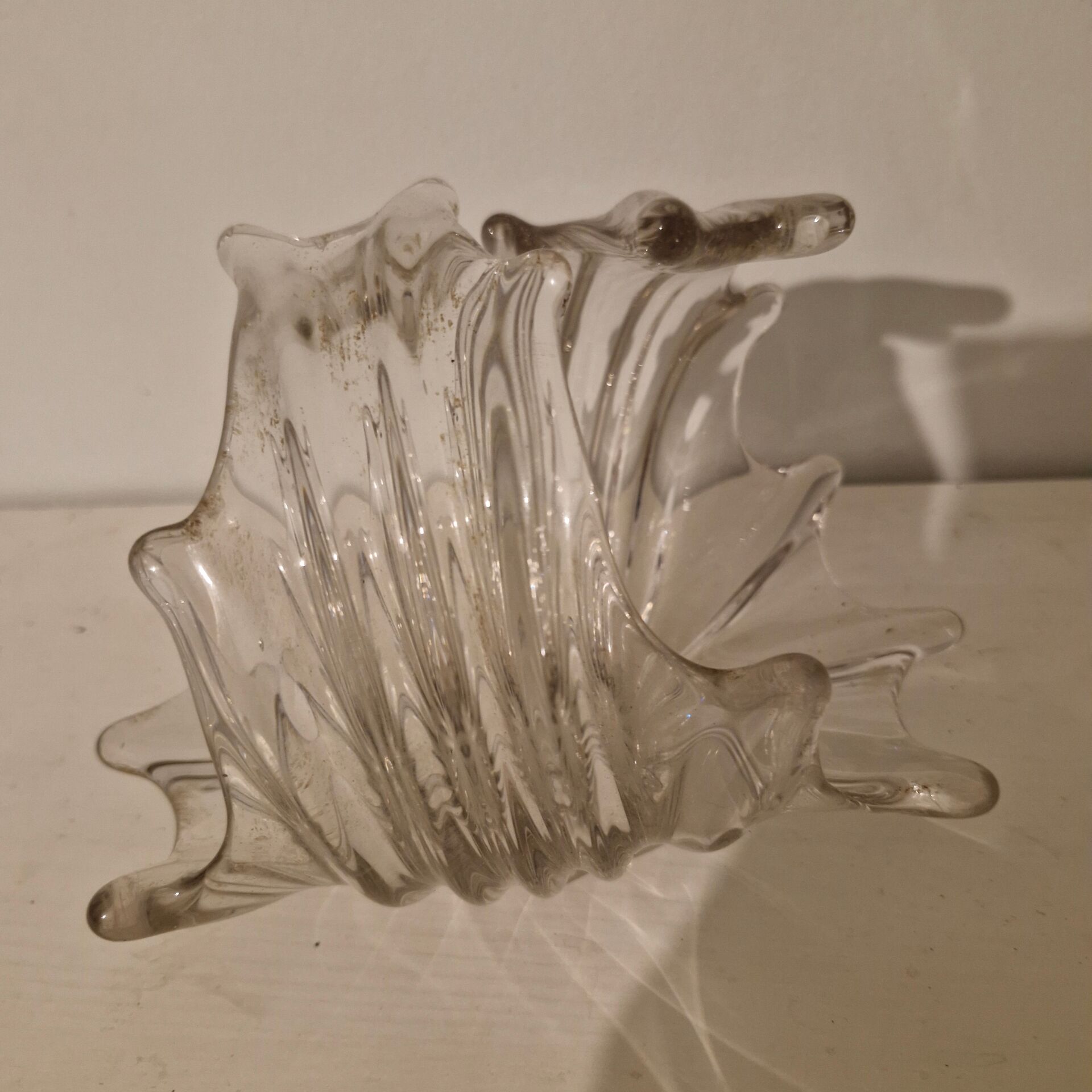 Coupe vintage  en verre epais et cristal