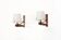 Italian wall lamps by Esperia in teak with glass, 1950s