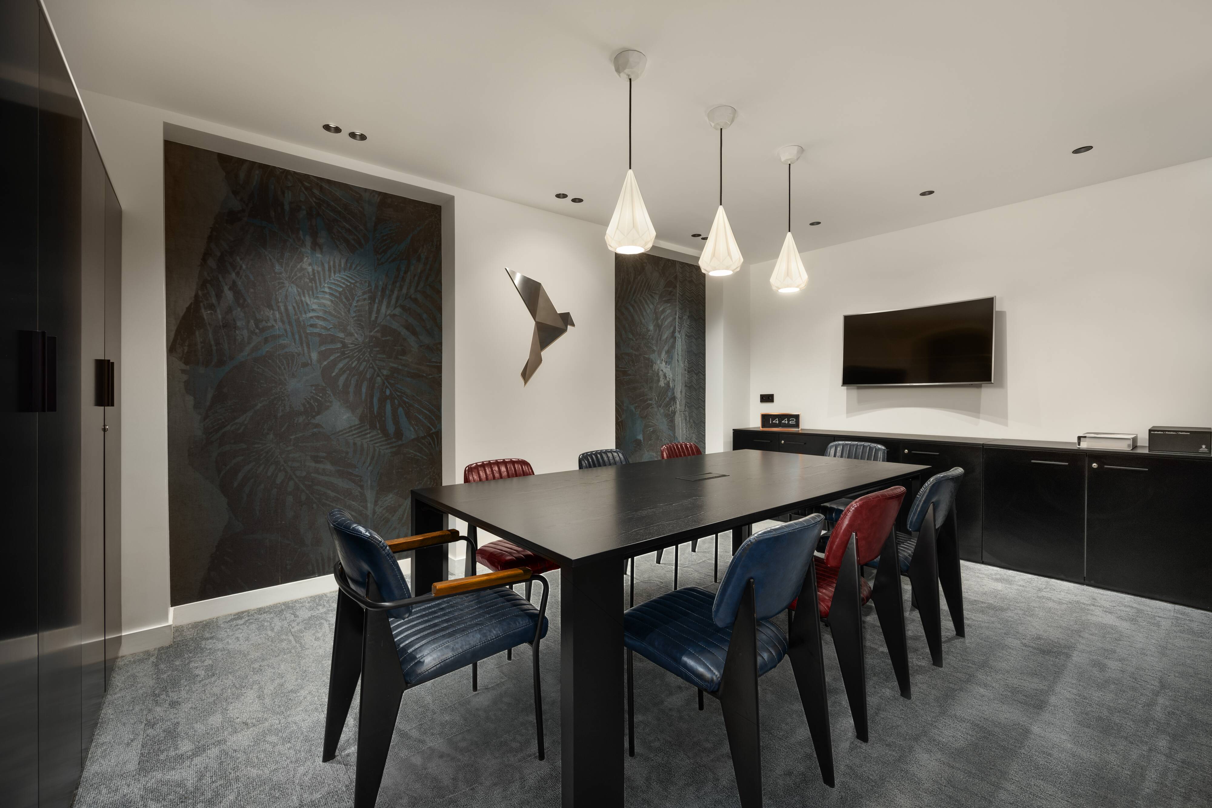 Table de réunion Oto avec 8 chaises