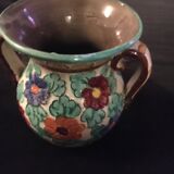 Cracked ceramic vase 1950 by Cerart Monaco