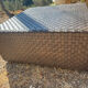 Pouf Dama Enzo Mari for Arte & Cuoio in woven leather