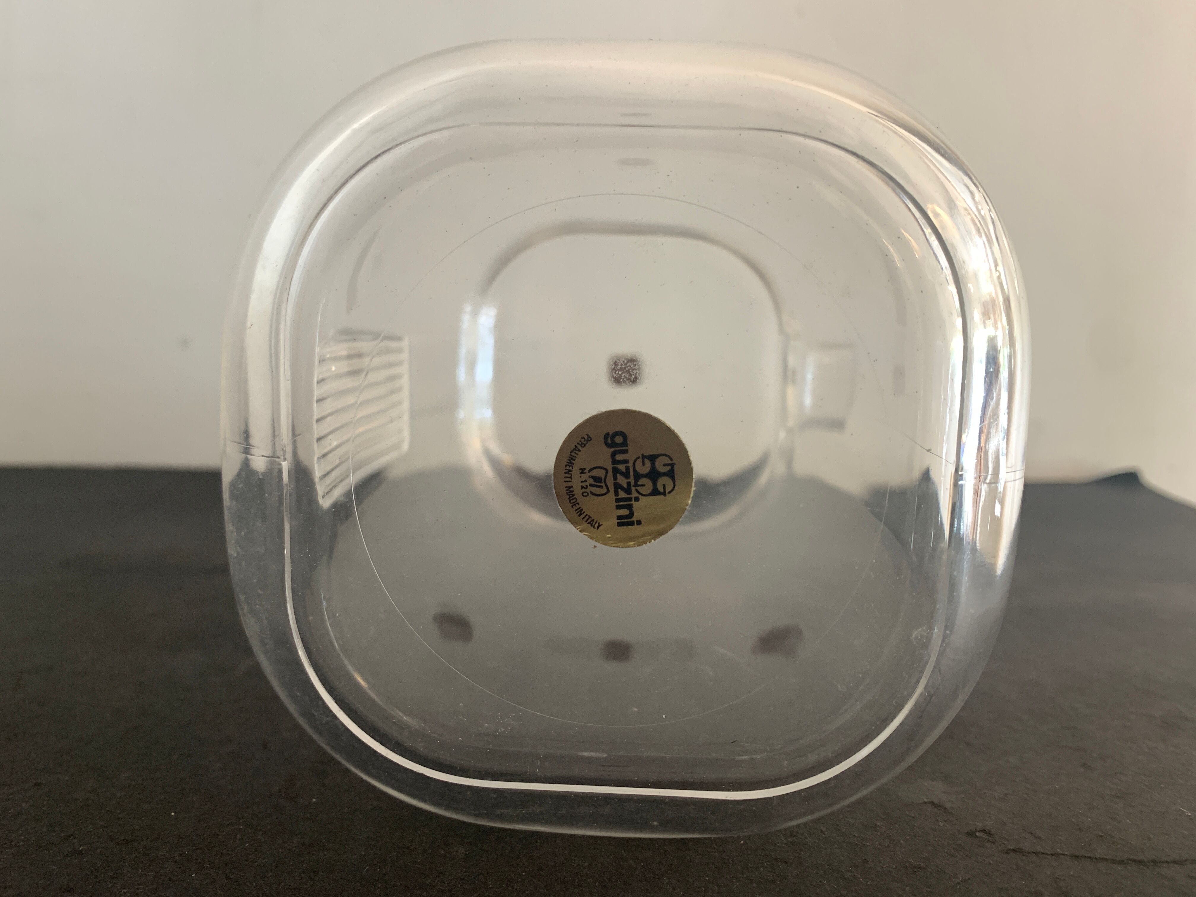 Transparent ice bucket and pitcher, Italian design Guzzini, 1970