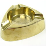 Triangular brass ashtray