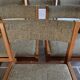 Set 6 chairs and 2 vintage Scandinavian teak and tweed chairs