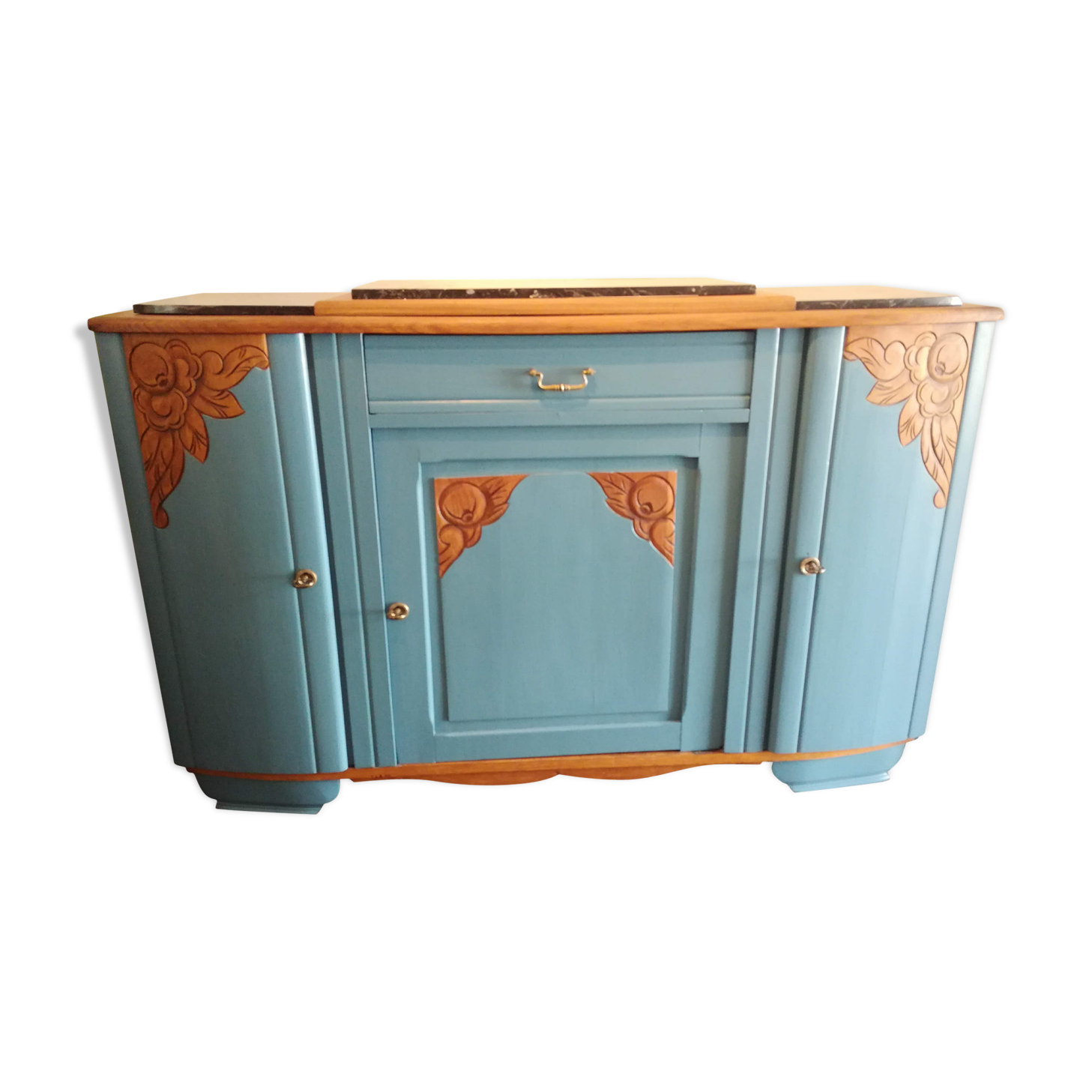Buffet art deco blue storm