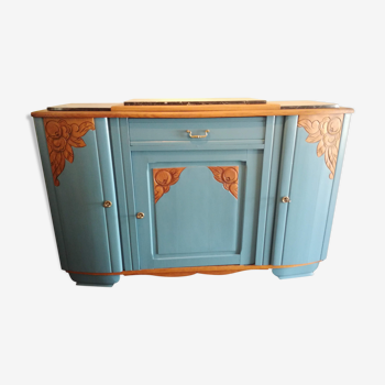 Buffet art deco blue storm