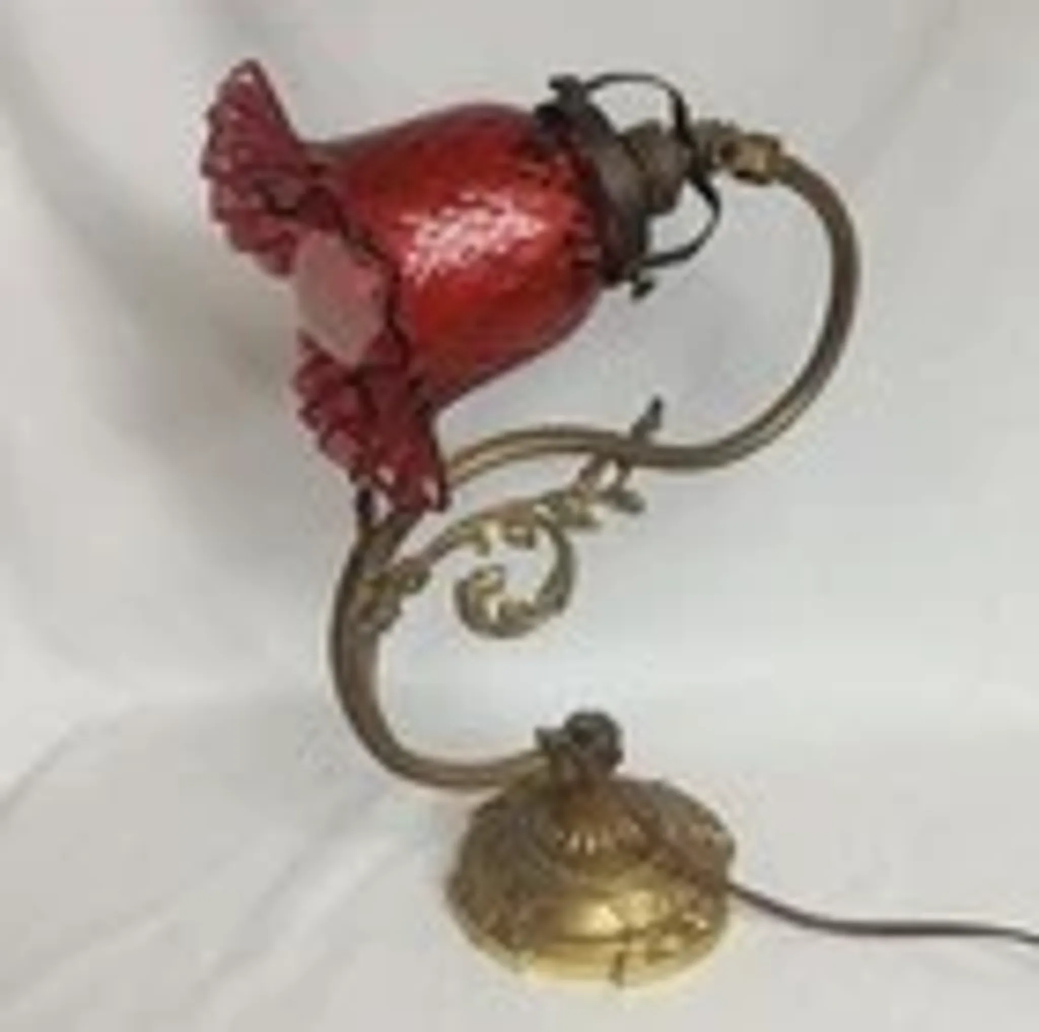 Ancienne lampe de table en bronze fin XIXe S. - Etat de marche - Hauteur 33 cm