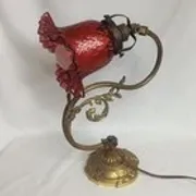 Ancienne lampe de table en bronze fin XIXe S. - Etat de marche - Hauteur 33 cm