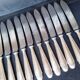 12 WMF knives + silver metal hallmarks from the 1940s