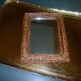 Miroir osier 17x22cm