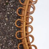 Italian design rattan mirror
