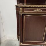 Napoleon III Mahogany and Chiseled Bronze Display Cabinet, 19th Century