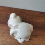 Large vintage zoomorphic porcelain dog figurine