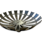 Large modernist brutalist iron basket