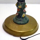Ceramic floor lamp with little roses, 1950s