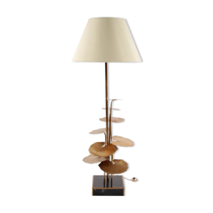 Lampadaire en laiton doré avec