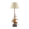 Floor lamp of gilded brass with marble base, 1970 France