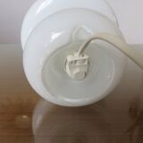 Lamp " mushroom " in white opaline 80s