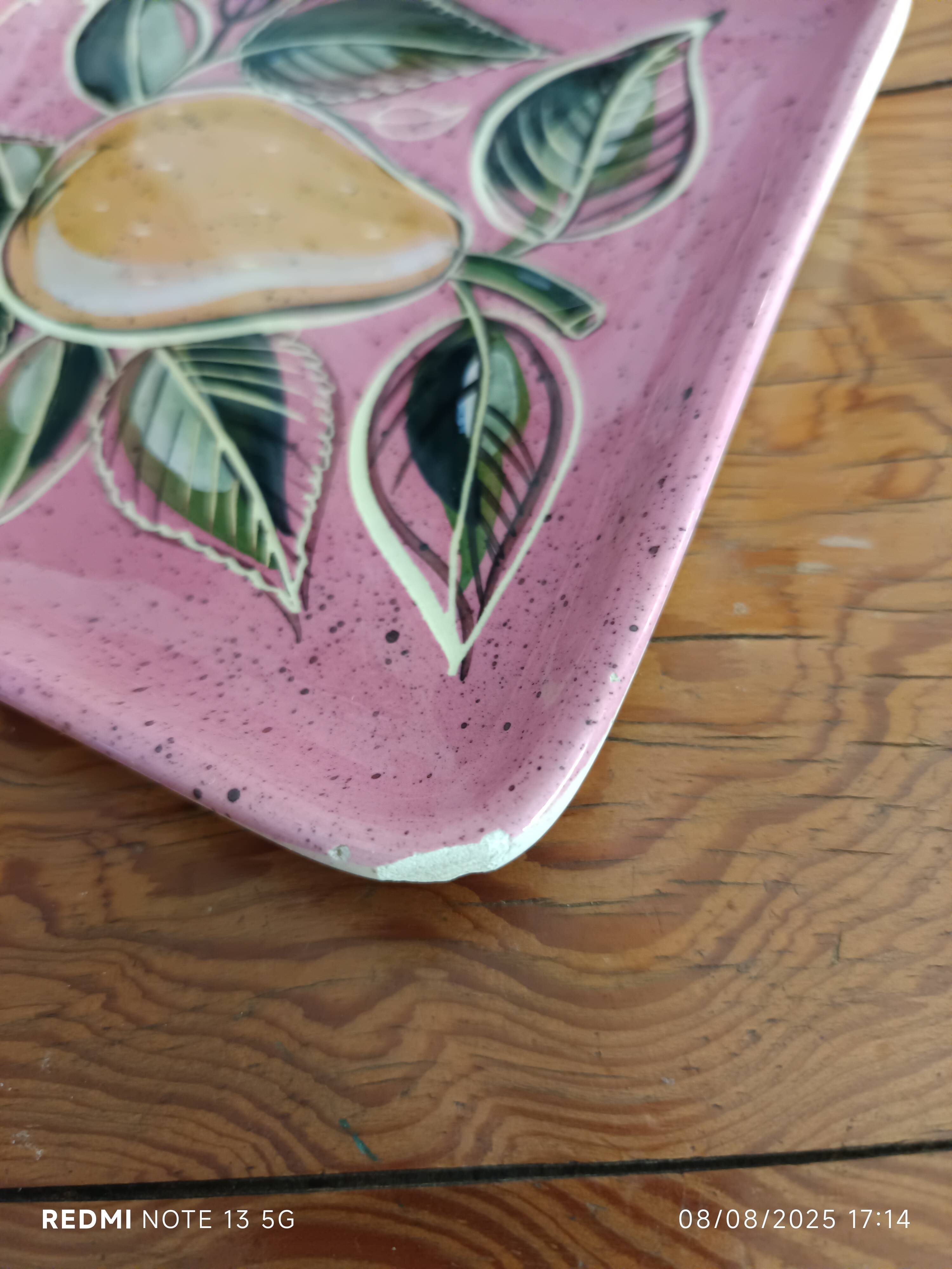 Set of 10 vintage enameled earthenware plates Renouveau Cagnes sur Mer