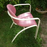 Souvignet pink design and skai chair
