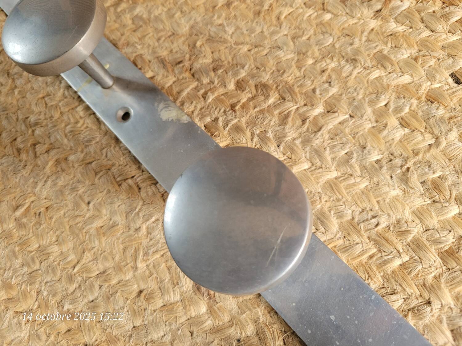 Vintage aluminum coat rack (6 hooks)