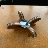 Display, underside in art deco wood, metal and mirror